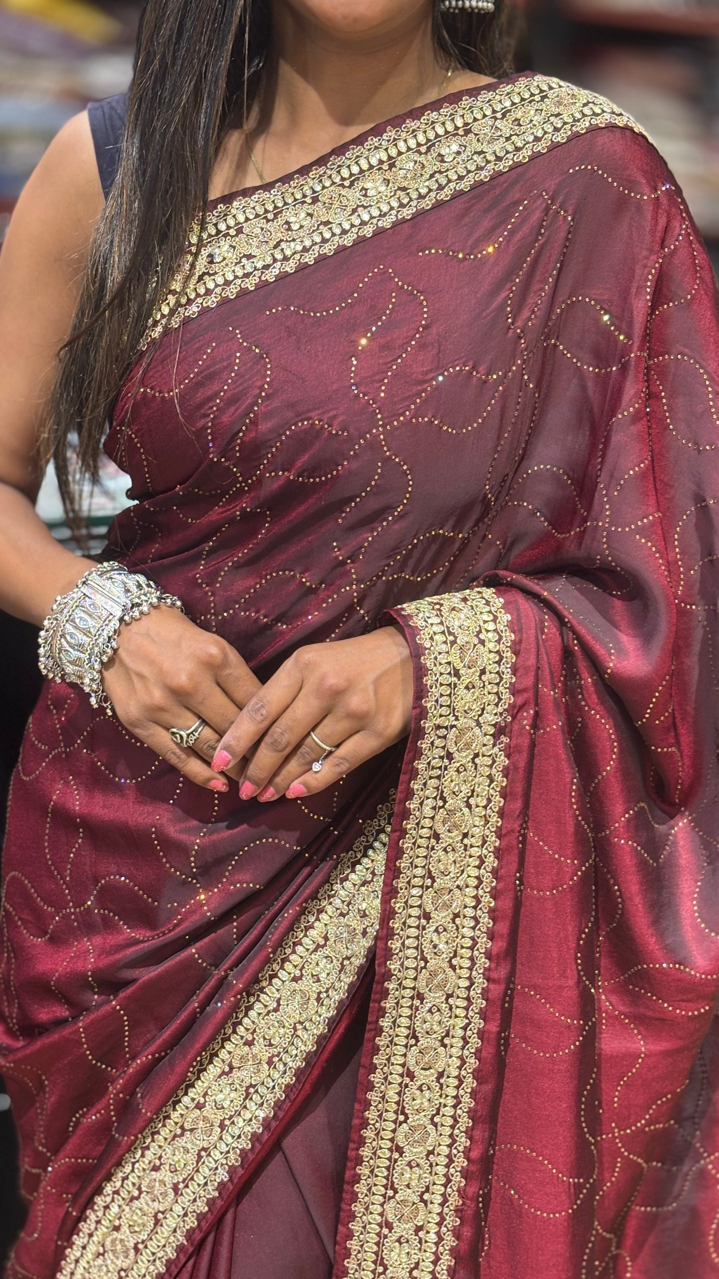 premium fancy saree - v4 code : 038