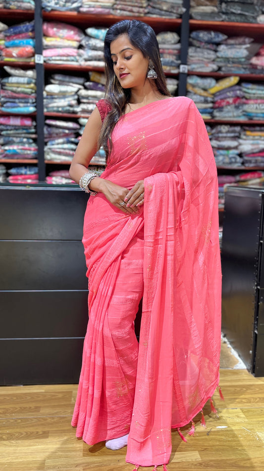 party wear saree - v6 code : 033