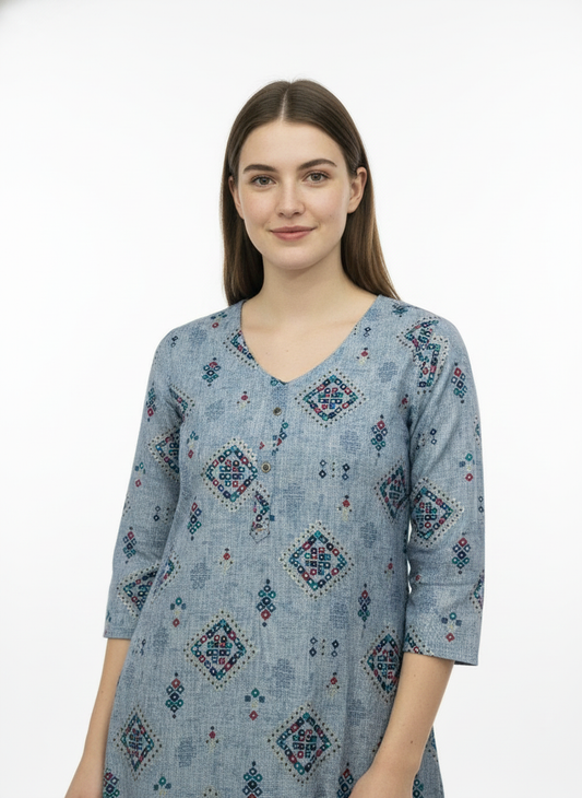 Bandhni Printed Short Kurti
